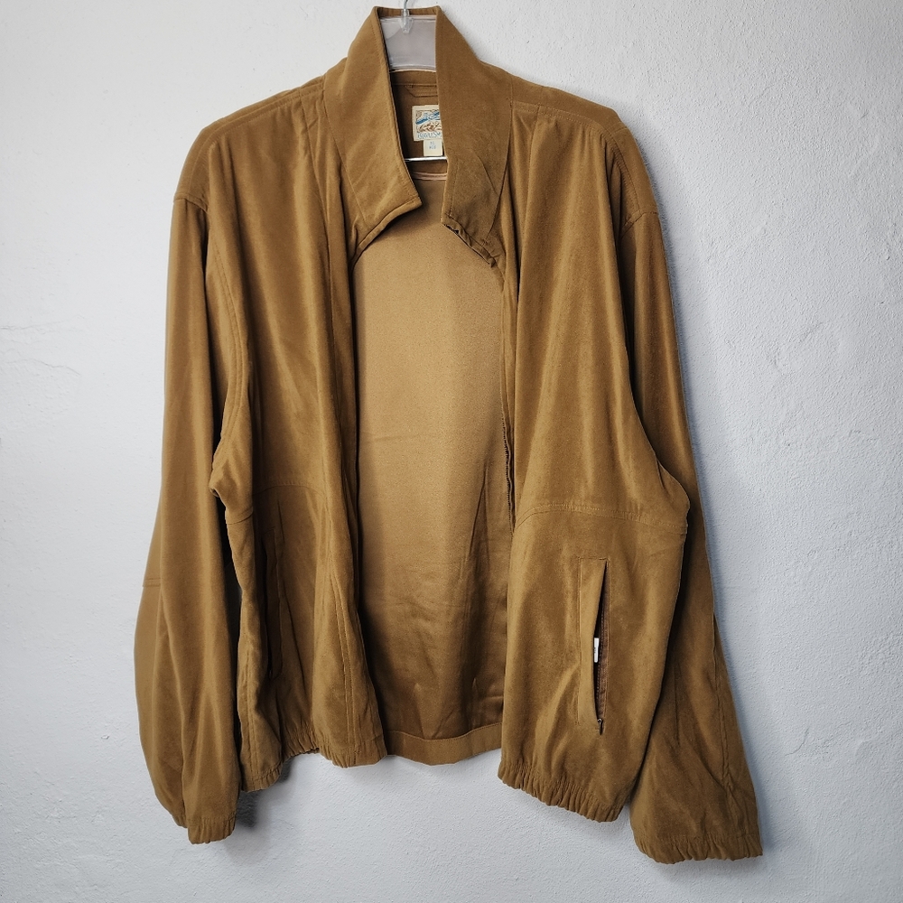Vintage TravelSmith Tan Lightweight Zip Jacket XL‎